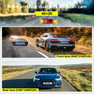 Caméra de tableau de bord de voiture à double objectif avec GPS/WiFi intégré, vision nocturne à 70 degrés, surveillance de stationnement 24h/<span class=keywords><strong>24</strong></span>, enregistreur vidéo 4K+2K, caméra <span class=keywords><strong>Sony</strong></span> - Product Image 2