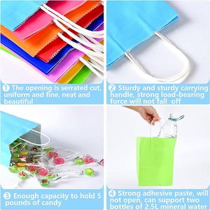 Kraft Papers Party <b>Bags</b> With Handles Goodie <b>Bags</b> for <b>Kids</b> Birthday Party Wedding Baby Shower Crafts Christmas Gifts <b>Bags</b> - Product Image 4
