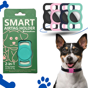 Primepaws Hoge Kwaliteit Verstelbare Handgemaakte Pet Kraag <span class=keywords><strong>Gps</strong></span> Tracking Airtag Hondenhalsband Siliconen Gecombineerd - Product Image 1