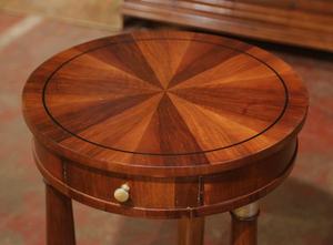 Cinoon-ensemble de <span class=keywords><strong>Table</strong></span> latérale de salon, à trois jambes en acajou, haut classique et Antique du 10e génération - Product Image 2