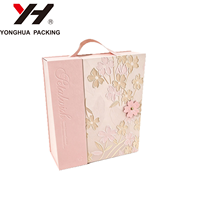 Boîte cadeau fleurie de luxe, boîtes en papier pour la Saint-Valentin, boîtes cadeau pour mariage, emballages cadeaux haut de gamme avec logo personnalisé