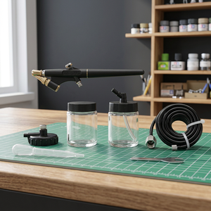 Aerógrafo FERVI Mini Recargable por Gravedad, de Cobre Metálico, para Decoración de Pasteles y Uñas, Tipo Compresor, 0.41kg - Product Image 3
