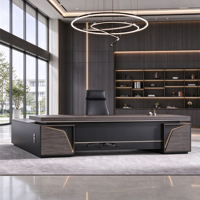 Nouveau bureau de direction en bois moderne en forme de L avec rangement - Design luxueux et écologique pour PDG/directeur