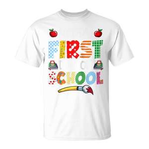 Camiseta de Béisbol Raglán para el Primer Día de Clases, con la Frase 'Hola Escuela', para Niños y Maestros, para Eventos de Regreso a Clases - Product Image 1