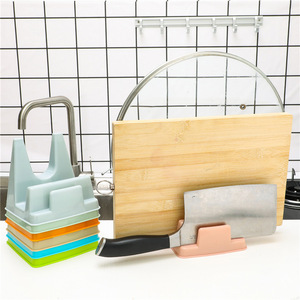 <b>Tabletop</b> pot lid rack, household plastic cutting board rack, kitchen portable pot lid holder, no-drill integrated <b>storage</b> rack - Product Image 4