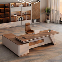 Meubles de bureau de luxe, chaise de bureau pivotante à dossier haut pour patron, table de direction pour président, PDG, style traditionnel