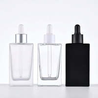 Flacon compte-gouttes en verre dépoli Mingsheng 15ml 30ml 50ml 100ml pour huile capillaire avec emballage boîte