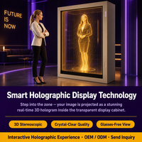 Vitrina LCD Transparente Interactiva, Caja de Hologramas 3D, Pantalla Táctil, Pantalla Publicitaria Interior para Eventos, Escuelas