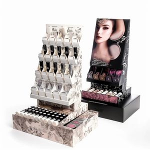 מעמדי תצוגה מקרטון גלי |   מתקני תצוגה לרצפה לתערוכות עבור מוצרי טיפוח עור, ליפ גלוס, איפור ולקים בהתאמה אישית - Product Image 4