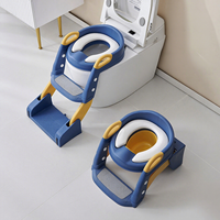 Chaise de siège d'entraînement de toilette PP pour enfants avec poignée rembourrée antidérapante large escabeau échelle pour l'apprentissage de la propreté