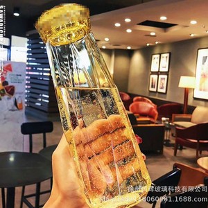 Verres à boire en cristal transparent, gobelets en diamant, bouteille d'eau promotionnelle créative, bouteille d'eau en verre de haute qualité personnalisée <span class=keywords><strong>pour</strong></span> femmes - Product Image 6