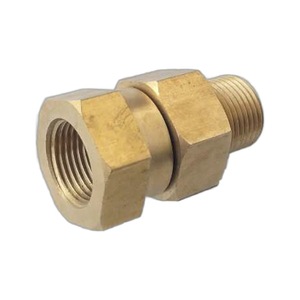 Junta giratoria de cobre, adaptador Universal de 3/8 pulgadas de diámetro interior para máquina de lavado de coches, pistola de agua, diseño Industrial duradero - Product Image 1