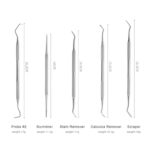 Kit professionnel d'hygiène dentaire en acier inoxydable 9 pièces – Instruments de soins bucco-dentaires de base – Fournisseur en gros - Product Image 6