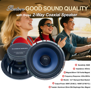 Altavoces de coche de alta calidad 6,5 pulgadas 160W Altavoz de audio coaxial para coche Fácil de instalar en coches/camiones/puertas - Product Image 2