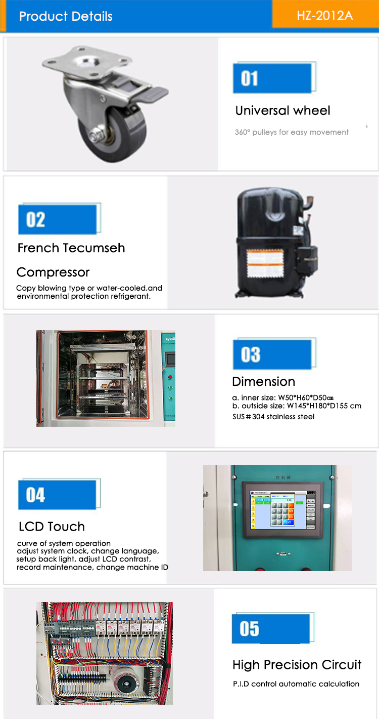 Thermal Shock Test Chamber 50/60Hz Temperature Humidity Chamber Anticorrosive Humidity Test Machine