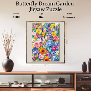 Rompecabezas de 1000 Piezas con Diseño de Jardín de Mariposas para Adultos - Product Image 1