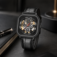 Relojes de Hombre Cuadrados de Lujo, Mecánicos, de Aleación de Alta Calidad, Totalmente Automáticos, Modernos, para Estudiantes, 41 mm, Luminosos, Genuinos
