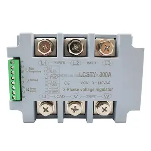 Pengontrol daya SCR 380V tiga fase, regulator tegangan daya 300A scr 4-20mA, 2-10V, 1-5V