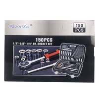 Kit de réparation automobile 150 en 1, clé à douille multifonction en acier CR-V et jeu de clés combinées, kit d'outils de réparation automobile