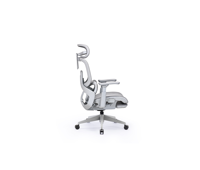 Chaise de bureau exécutive ergonomique haut de gamme en maille avec support lombaire, base chromée et fonctions réglables pour le bureau à domicile