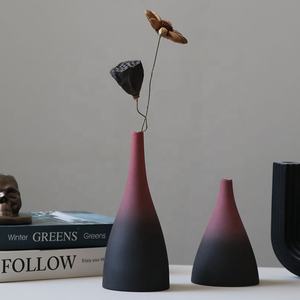 Jarrón de cerámica blanco único personalizado, Juego de 2 jarrones de flores de donut decorativos para tulipanes, jarrón bohemio nórdico para decoración del hogar - Product Image 5