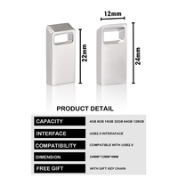 Flashdisk USB 3.0 Mini Logam Custom Grosir 32GB Desain Gantungan Kunci Pemutar Musik Kecepatan Tinggi Hadiah