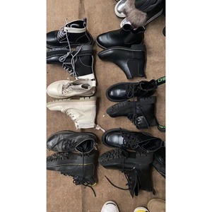 Botines de cuero usados para mujer, grado A/B, estilo vintage con cordones y plataforma - Product Image 5