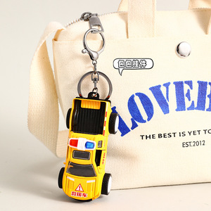 Porte-clés de voiture de police tout-terrain en plastique, jouet pour enfants, pendentif pour sac de petit ami, petit cadeau - Product Image 5