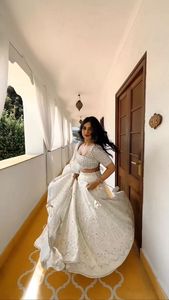 Lehenga choli เย็บปักถักร้อยที่มีคุณภาพส่งออกกับชุดบูติกลำดับ9มม. - Product Image 6