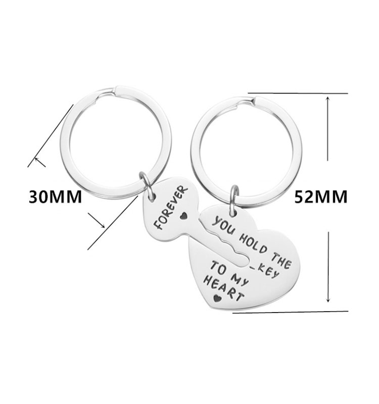 MIGNON I LOVE You Plus Porte-Clés Couple Acier Inoxydable Amant Cadeau