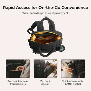 <span class=keywords><strong>Sac</strong></span> à dos à langer matelassé personnalisé pour maman avec poches isothermes pour biberons, <span class=keywords><strong>sac</strong></span> à dos de voyage pour bébé avec matelas à langer intégré - Product Image 3