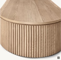 Hochwertiger Skandinavischer Japanischer Stil Massivholz-Eiche & Rattan Handgefertigter Ovaler Couchtisch mit Anpassbaren Optionen Antikes Design