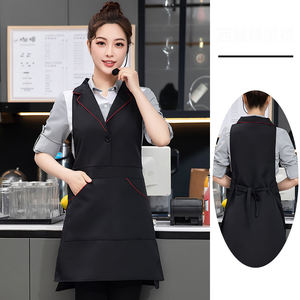 Grembiule da Chef, Set per Pulizie Quotidiane, Sarong per Reception Hotel, Camicia per Bar e Ristorante, Uniforme da Cucina, Caftano Personalizzato per Ristorante - Product Image 2