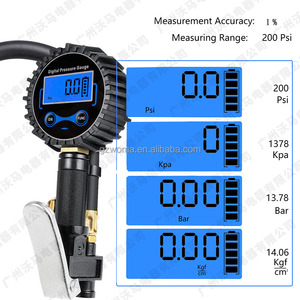 Medidor <span class=keywords><strong>de</strong></span> <span class=keywords><strong>Presión</strong></span> <span class=keywords><strong>de</strong></span> Aire Digital con Pantalla LCD Retroiluminada Manómetro para Neumáticos <span class=keywords><strong>de</strong></span> Coches, Camiones y Bicicletas - Product Image 3