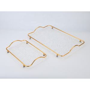 Ensemble de plateau de service en or, plateau de table basse - Product Image 6