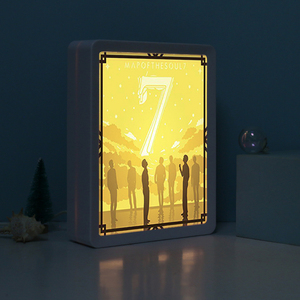 Lámpara de tallado de papel para decoración de muebles, luz de noche, regalo de fiesta, Popular coreana, juvenil, <span class=keywords><strong>idol</strong></span> - Product Image 5