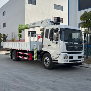 Grue à flèche rigide Dongfeng 4x2 montée sur camion, 8 tonnes, 10 tonnes, 12 tonnes, grue de chargement hydraulique pour camion à vendre - Product Image 2