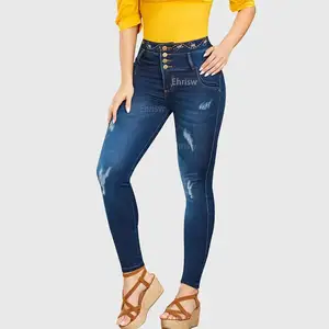 Celana Jeggings Skinny Denim Wanita Diskon Besar-besaran 2023 Celana Pensil Ramping Jeans Pinggang Tinggi