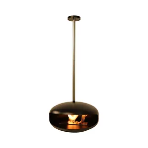 Roof mounted bio ethanol suspended fireplace cocoon hanging floating fireplace