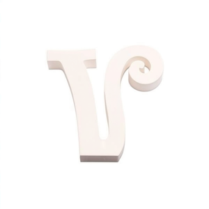 Insegna Decorativa da Parete in Legno a Forma di Lettera V, 14,5 cm, di Ilan - Product Image 1