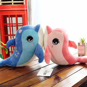 Boneka Plush Lumba-lumba Biru Pink Lucu Grosir, Mainan Akuarium Paus, Bantal Tidur Anak, Boneka Plush - Product Image 3