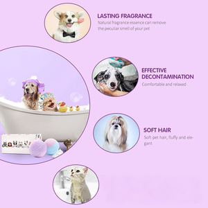 Bombes de bain aux huiles essentielles écologiques USMILEPET pour chiens et chats - Shampoing professionnel pour le toilettage des animaux - Product Image 4