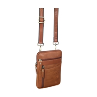 Pochette de cou antivol en cuir de qualité supérieure, étanche, pour téléphone portable, à suspendre, petite pochette de poitrine, fabriquée en usine BSCI