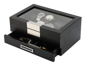 Hộp Đựng Đồng Hồ Nam, Phụ Kiện, Màu Đen, Gỗ, Có Ngăn Kéo, <span class=keywords><strong>10</strong></span> Đồng Hồ - Product Image 3