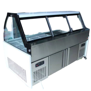 Thịt tươi trưng bày thiết bị làm lạnh thương mại thiết yếu thương mại thương mại đơn nhiệt độ Deli hiển thị tủ đông thủy tinh - Product Image 3