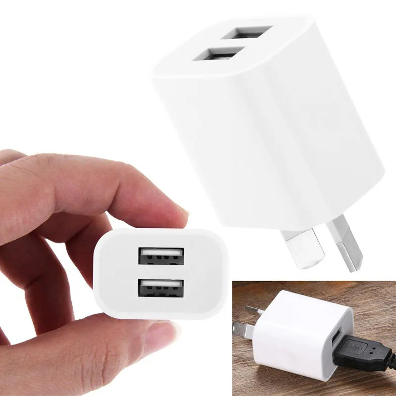5V 2USB 2 usb Power Supply Adapter Phone Charger Adapter Plug Power Adapter Cases AU Plug 2A Charger
