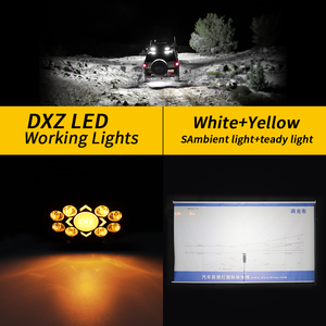 DXZwholesale 5,5 pulgadas LED 4X4 foco nuevo 8 LED 6500K luz blanca DRL para conducción de camiones LOGOTIPO personalizable luces al por mayor - Product Image 5