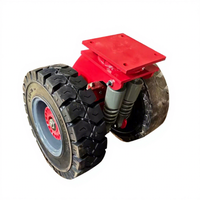 Roues de conteneur en acier super résistantes tout-terrain de 22 pouces et 12 tonnes pneus tout-terrain en caoutchouc double avec système de suspension absorbant les chocs