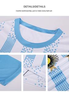 Детский унисекс-комплект футбольной формы для мальчиков и девочек, для детского сада и средней школы, 100% полиэстер, в полоску, с круглым вырезом - Product Image 3