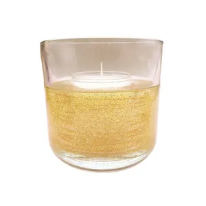 Velas de cera de Gel perfumadas con tapa, frasco de vidrio LED personalizado de fábrica, para habitación, Yoga, Spa, cumpleaños